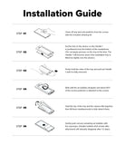 Galaxy Z Fold 7 Screen Protector | Cover Display Easy Slide Tempered Glass (2 Pack) - Six-step illustrated guide showing how to install a tempered glass screen protector.