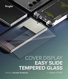 [Bundle] Galaxy Z Fold 7 Case | Slim Magnetic - Galaxy Z Fold 7 Case | Slim Magnetic - Galaxy Z Fold 7 phone with a tempered glass screen protector being applied.