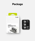 Galaxy Z Fold 7 | Camera Lens Frame Glass (2 Pack) - Ringke camera lens frame glass packaging with two protectors and a phone camera display on the box.
