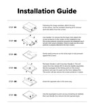 Galaxy Z Fold 7 Screen Protector | Dual Easy Pro Film (2 Pack) - Six-step illustrated installation guide for applying a screen protector using a tray.