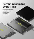 Galaxy Z Fold 7 Screen Protector | Dual Easy Pro Film (2 Pack) - Two Galaxy Z Fold devices in alignment trays with protective film installation guides.