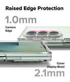 Galaxy Z Fold 7 Case | Fusion - Clear phone case showing 1.0mm camera edge and 2.1mm cover display bezel protection.