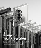 Galaxy Z Fold 7 Case | Fusion Design - Multiple clear phone cases arranged in a row, highlighting camera lens protection.