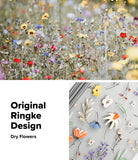 Galaxy Z Fold 7 Case | Fusion Design - A field of colorful wildflowers above a phone case featuring a delicate dry flower pattern.