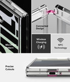 Galaxy Z Fold 7 Case | Fusion Design - Clear case features, hinge protection, micro-dot pattern, and precise port cutouts.