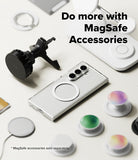 [Bundle] Galaxy Z Fold 7 Case | Fusion Magnetic - Galaxy Z Fold 7 Case - Clear magnetic phone case surrounded by various MagSafe chargers, car mounts, and colorful grips.