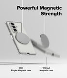 [Bundle] Galaxy Z Fold 7 Case | Fusion Magnetic - Galaxy Z Fold 7 Case | Fusion Magnetic - A clear phone case holding a magnetic disc while another falls without one.