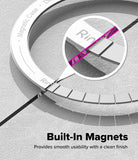 [Bundle] Galaxy Z Fold 7 Case | Fusion Magnetic - Close-up of a magnetic ring on a phone case with a magnified view of internal magnets.