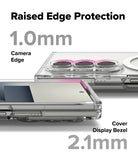Galaxy Z Fold 7 Case | Fusion Magnetic - Clear phone case showing 1.0mm camera edge and 2.1mm display bezel protection.