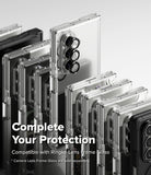Galaxy Z Fold 7 Case | Slim Magnetic - Multiple clear phone cases arranged in a row with black camera lens protectors.