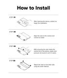 Galaxy Z Fold 7 Case | Slim Magnetic - Four-step installation guide showing cleaning, aligning, and pressing the case onto the phone.