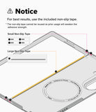 Galaxy Z Fold 7 Case | Slim Magnetic - Diagram showing placement of small and large non-slip adhesive tape on phone case.