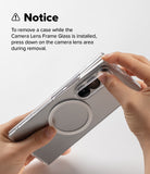 Galaxy Z Fold 7 Case | Slim Magnetic - Hands pressing down on the camera lens area to safely remove the phone case.