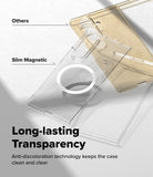 Galaxy Z Fold 7 Case | Slim Magnetic - Comparison of a clear Slim Magnetic case versus a yellowed, scratched case.