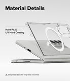 Galaxy Z Fold 7 Case | Slim Magnetic - Clear phone case with magnetic ring, highlighting hard PC and UV coating materials.