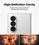 [Bundle] Galaxy Z Fold 8 Ultra | Fusion Magnetic + Camera Lens Frame Glass (2P) - High-definition camera lens protector showing clear image quality with high light transmission compared to other protectors.