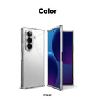 Galaxy Z Fold 8 Ultra Case | Fusion - A transparent clear phone case shown on a smartphone from the back and side angles, with the text 'Color' above and 'Clear' below on a white background.