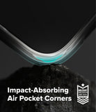 Galaxy Z Fold 8 Ultra Case | Fusion - Clear phone case with military-grade protection and air pocket corners on rocky terrain.