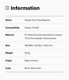 Galaxy Z Fold 8 Case | Onyx Flap Magnetic - Product information card for Ringke Fusion Magnetic case with specifications.