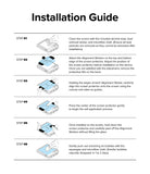 Galaxy Z Flip 5 Screen Protector | Cover Display Glass - Galaxy Z Flip 5 Screen Protector - Six-step illustrated guide showing how to clean, align, and apply the glass cover.