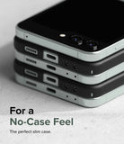 Galaxy Z Flip 5 Case | Slim - Stack of two Galaxy Z Flip 5 phones in slim black cases showing precise port cutouts.