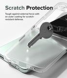 Galaxy Z Flip 5 Case | Slim - A metal key scratches the surface of a clear phone case on a Galaxy Z Flip 5.