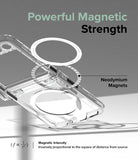 Galaxy Z Flip 5 Case | Slim Hinge Magnetic - Clear phone case with an exploded view of internal neodymium magnets.