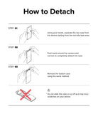 Galaxy Z Flip 5 Case | Slim Magnetic - Three-step instructional diagram showing how to safely detach the phone case.