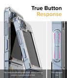 Galaxy Z Flip 7 FE Case | Fusion Design - Clear phone case with precise button cutouts for tactile response.