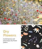 Galaxy Z Flip 7 FE Case | Fusion Design - A field of wildflowers above a black phone case with a dry flower pattern.