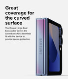 Galaxy Z Flip 7 FE / 6 / 5 / 4 Screen Protector | Hinge Dual Easy Film - Galaxy Z Flip 7 FE / 6 / 5 / 4 Screen Protector - Folded Samsung phone showing a protective film covering the hinge.