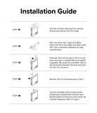 Galaxy Z Flip 7 FE / 6 / 5 / 4 Screen Protector | Hinge Dual Easy Film - Galaxy Z Flip 7 FE / 6 / 5 / 4 Screen Protector - Five-step illustrated guide for installing a hinge protective film.