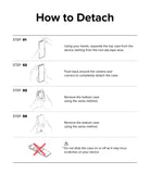 Galaxy Z Flip 7 FE Case | Slim - Four-step illustrated guide on how to safely detach the phone case from the device.