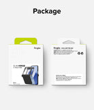 Galaxy Z Flip 7 FE Case | Slim Hinge Magnetic - Front and back views of Ringke phone case packaging with product info.
