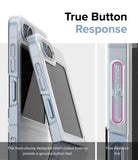 Galaxy Z Flip 7 FE Case | Slim - Close-up of phone case buttons with precise cutouts for tactile, responsive feedback.