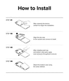 Galaxy Z Flip 7 FE Case | Slim - Four-step illustrated guide showing how to clean, align, and snap the case onto a phone.