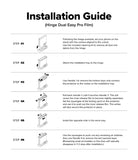 Galaxy Z Flip 7 Screen Protector | 3-in-1 Protector Pro - Six-step illustrated guide for installing a hinge film using a tray and squeegee.