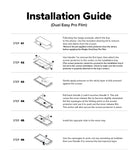 Galaxy Z Flip 7 Screen Protector | 3-in-1 Protector Pro - Six-step illustrated installation guide for applying a screen protector using a tray.