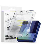 Galaxy Z Flip 7 Screen Protector | Cover Display Tempered Glass Pro (2 Pack) - Clear installation frame and tempered glass screen protector for Galaxy Z Flip 7.