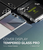 [Bundle] Galaxy Z Flip 7 Clear | Fusion - Tempered glass screen protector for Galaxy Z Flip 7 cover display with case.