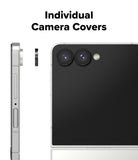 [Bundle] Galaxy Z Flip 7 Case | Slim Magnetic - Side and back view of phone showing individual camera lens covers.