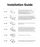 Galaxy Z Flip 7 Screen Protector | Dual Easy Pro Film (2 Pack) - Six-step illustrated installation guide for applying a screen protector using a tray.