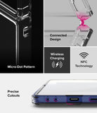 Galaxy Z Flip 7 Clear | Fusion - Features micro-dot pattern, connected hinge design, wireless charging, NFC, and precise cutouts.