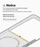 Galaxy Z Flip 7 Case | Fusion Magnetic - Diagram showing how to apply the optional non-slip tape to the phone case.