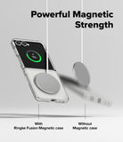 [Combo] Galaxy Z Flip 7 | Folio Grip Wallet Magnetic + Fusion Magnetic - Magnetic charger attached to phone case vs falling.