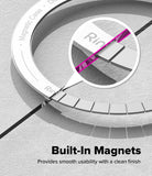 [Bundle] Galaxy Z Flip 7 Case | Fusion Magnetic - Galaxy Z Flip 7 Case | Fusion Magnetic - Close-up of built-in magnets on a phone case with a circular magnifying lens.