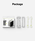 Galaxy Z Flip 7 Screen Protector | Hinge Dual Easy Pro Film (2 Pack) - Ringke hinge film package containing retail box, two installation frames, and two films.