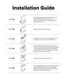 Galaxy Z Flip 7 Screen Protector | Hinge Dual Easy Pro Film (2 Pack) - Six-step illustrated installation guide for applying a hinge film to a foldable phone.