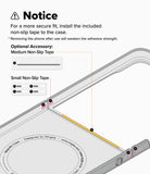 Galaxy Z Flip 7 Case | Slim Magnetic - Diagram showing placement of non-slip adhesive tape strips on the phone case.