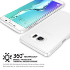 Galaxy S6 Edge Plus Case | Slim - Clear slim case on a Galaxy S6 Edge Plus showing front and back views with 360 protection.